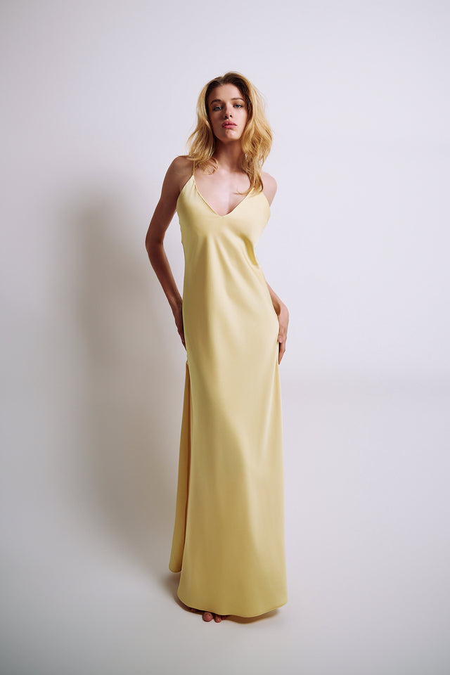 duga-letnja-haljina-zuta